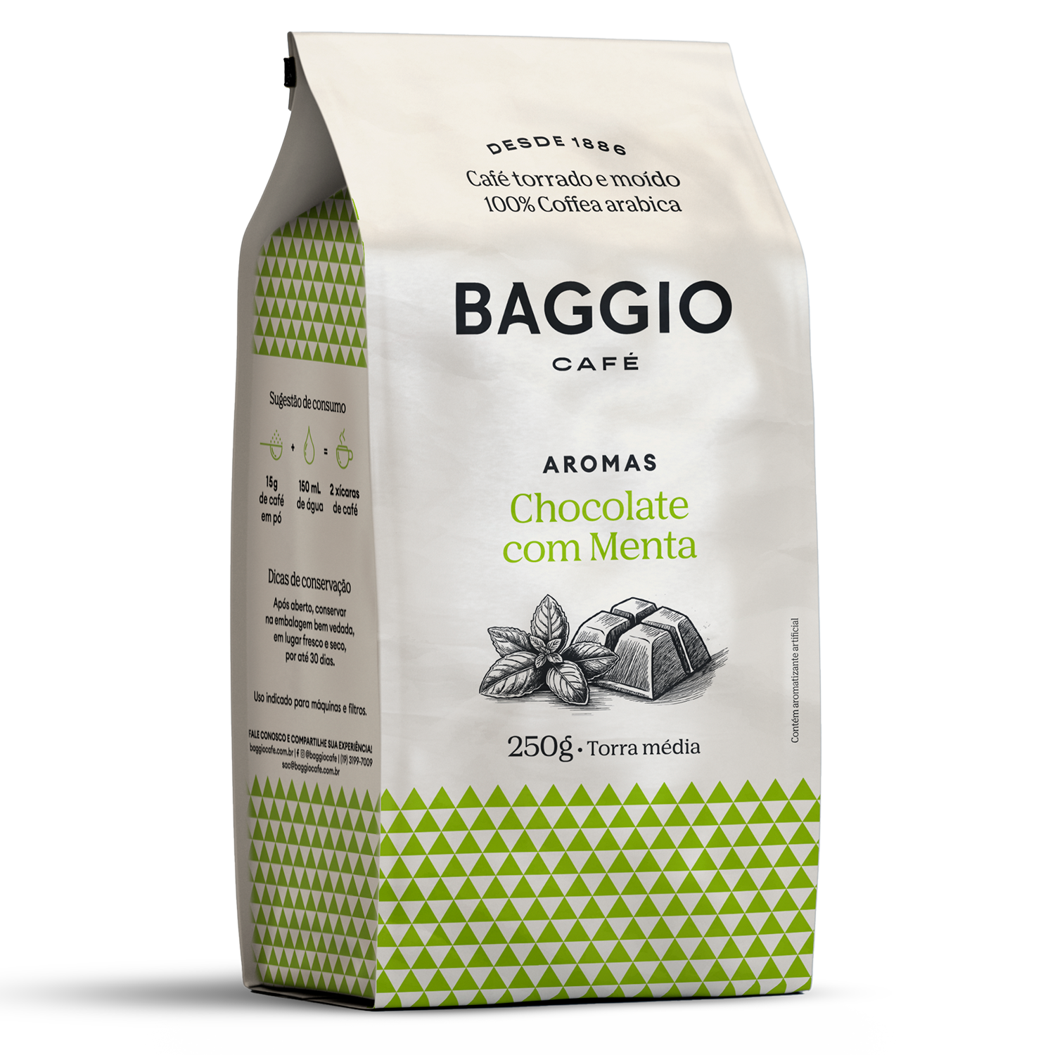 Baggio Aromas Chocolate com Menta - 250g