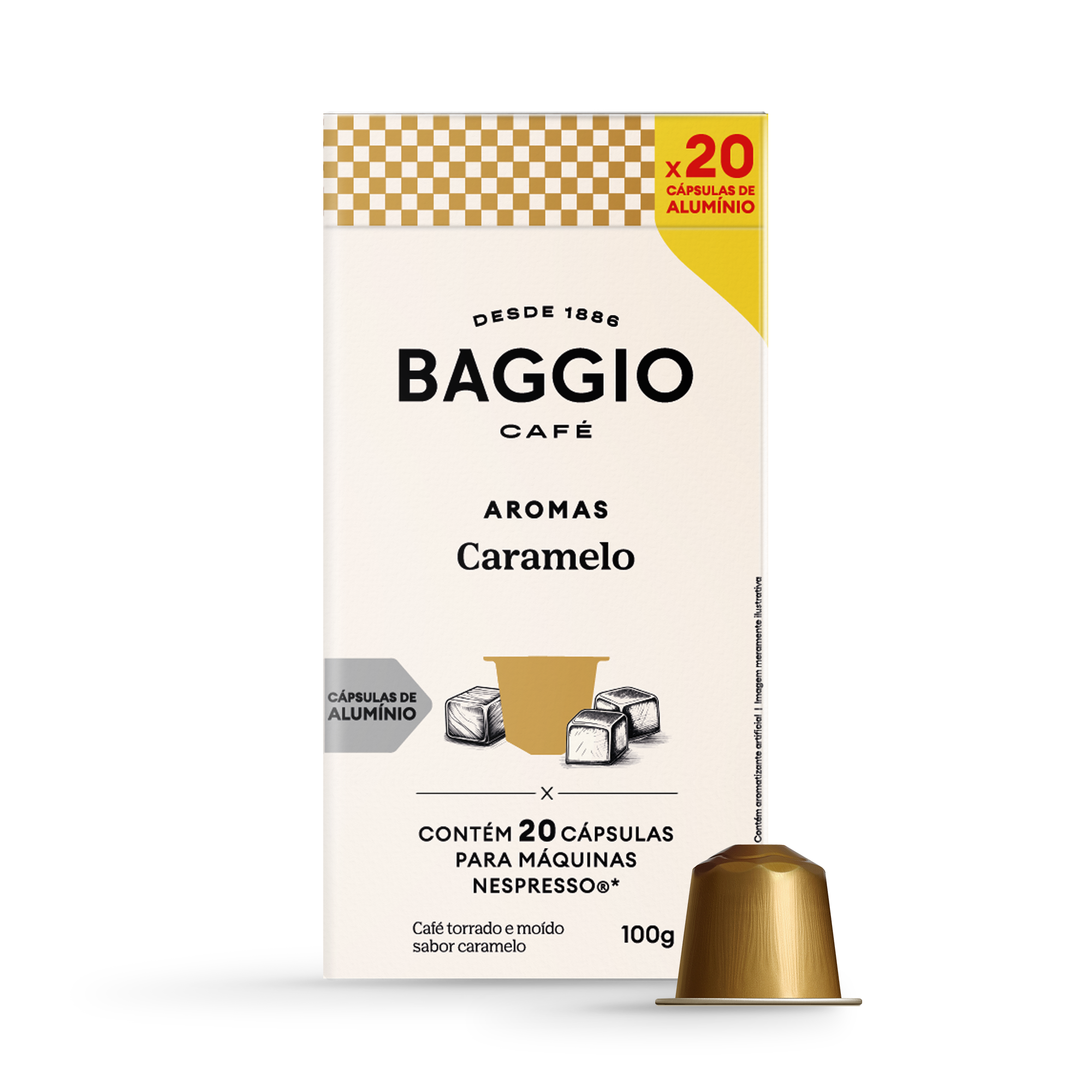 Baggio Aromas Caramelo - 20 Cápsulas p/ Nespresso*