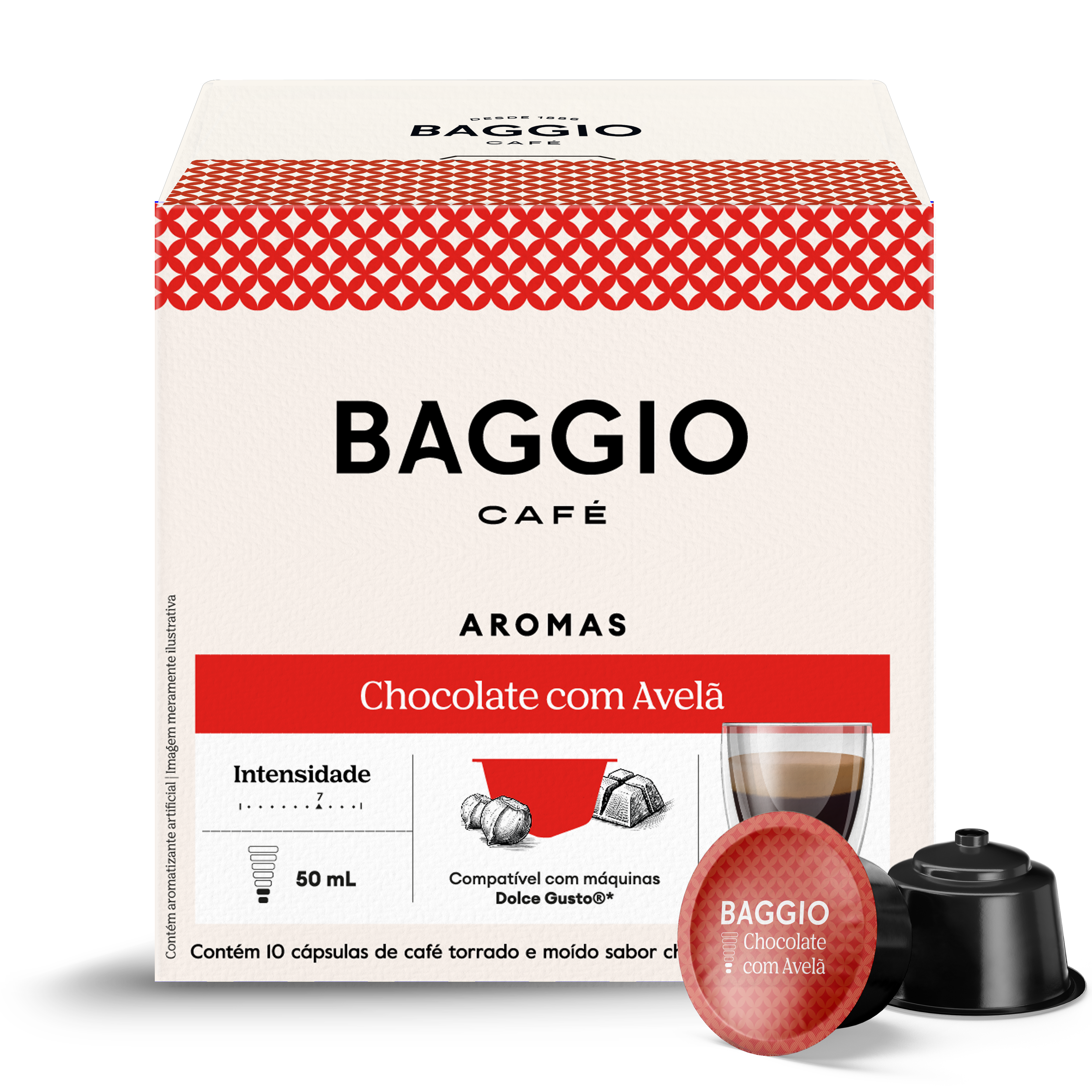 Baggio Aromas Chocolate com Avelã - 10 Cápsulas p/ Dolce Gusto*